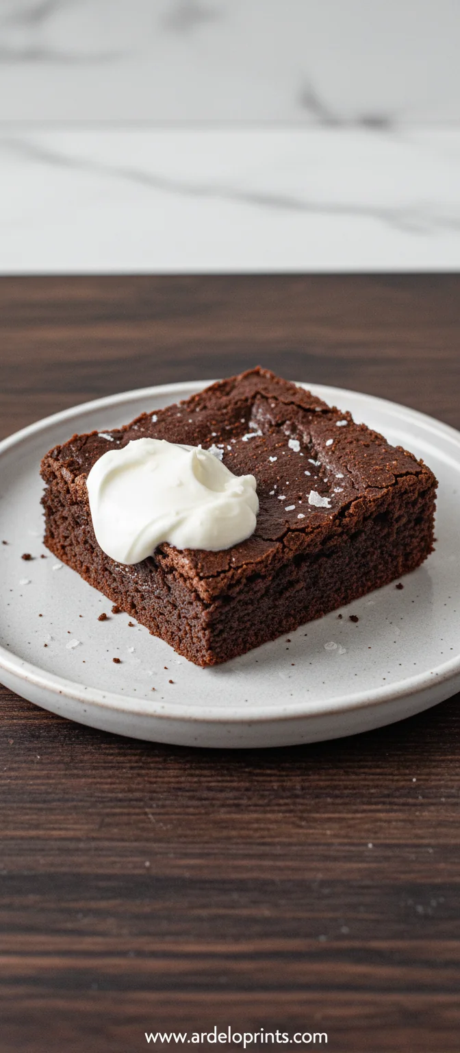Greek Yogurt Brownies - feature image