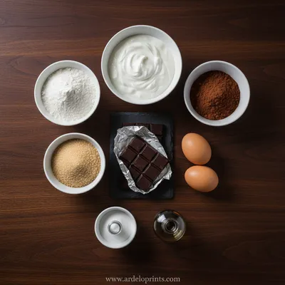 Greek Yogurt Brownies - cooking process