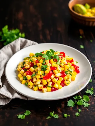 Grilled Corn Salad Recipe - cooking process