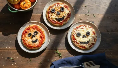 Halloween Mini Pizzas: Spooky Snack Board Idea