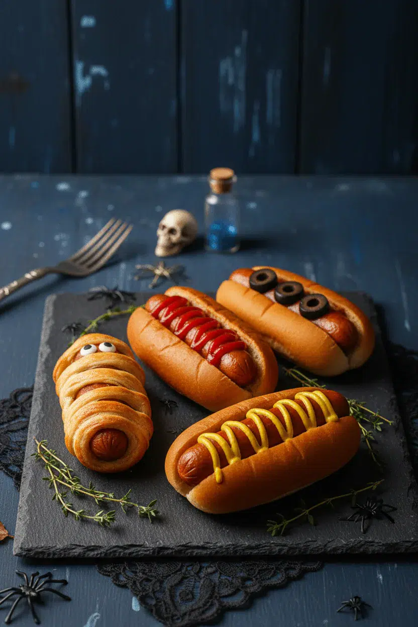 Halloween Air Fryer Hot Dogs: Spooky & Easy! - ingredients preparation