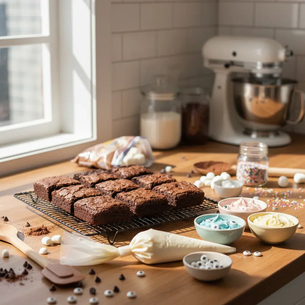 Halloween Brownies: Spooktacular Recipe - cooking process