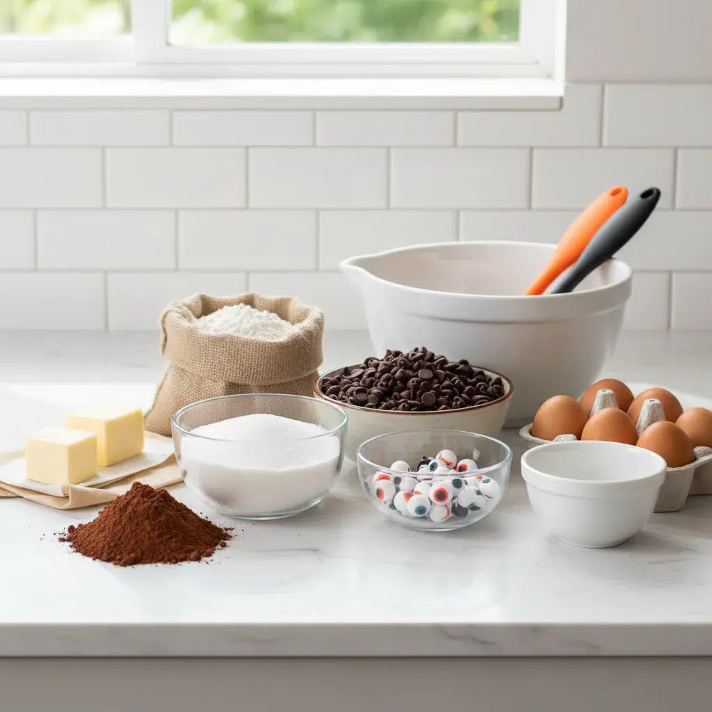 Halloween Brownies: Spooktacular Recipe - ingredients preparation