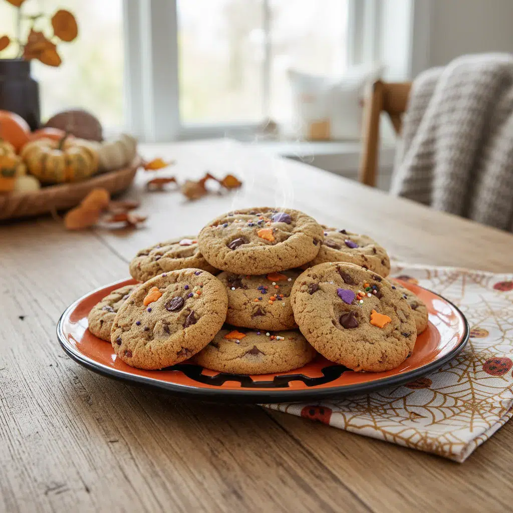Halloween Chocolate Chip Cookies Recipe - final presentation