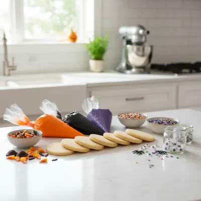 Halloween Cookie Decorating Ideas - ingredients preparation