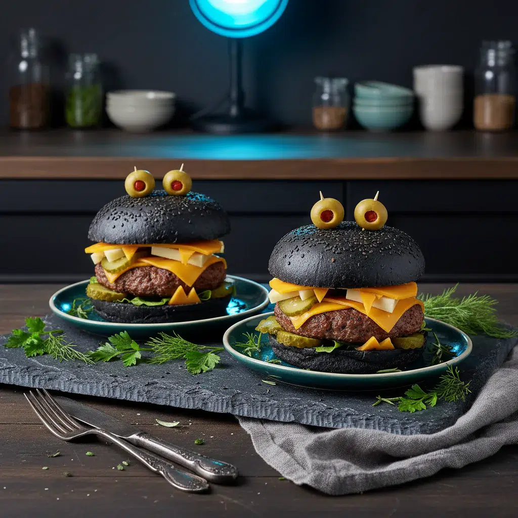 Halloween Monster Burgers: Easy Party Recipe - final presentation