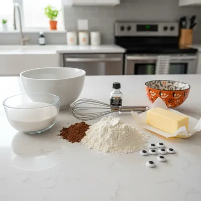 Halloween Mummy Cookies: Spooky & Cute! - ingredients preparation