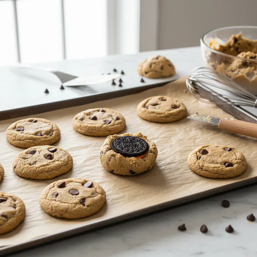 Halloween Oreo Cookies: Easy Stuffed Treat - cooking process