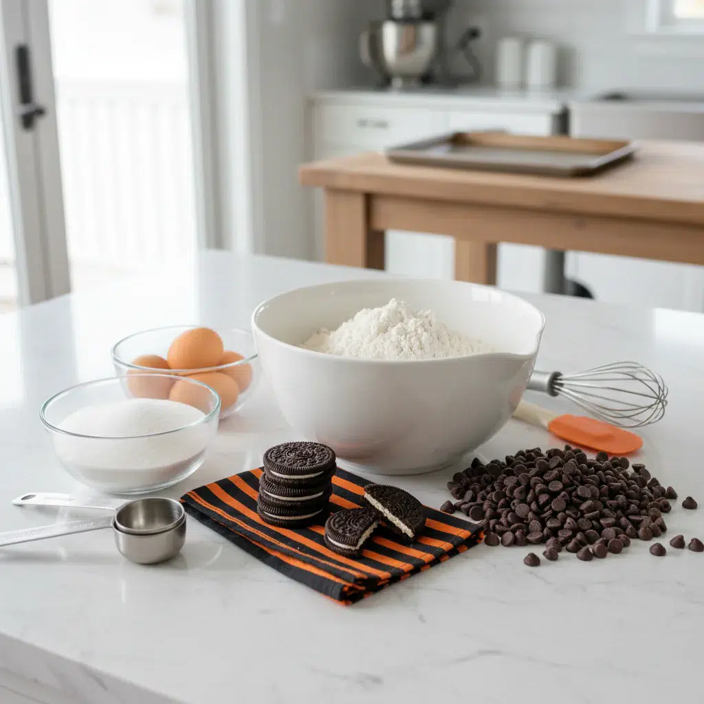 Halloween Oreo Cookies: Easy Stuffed Treat - ingredients preparation