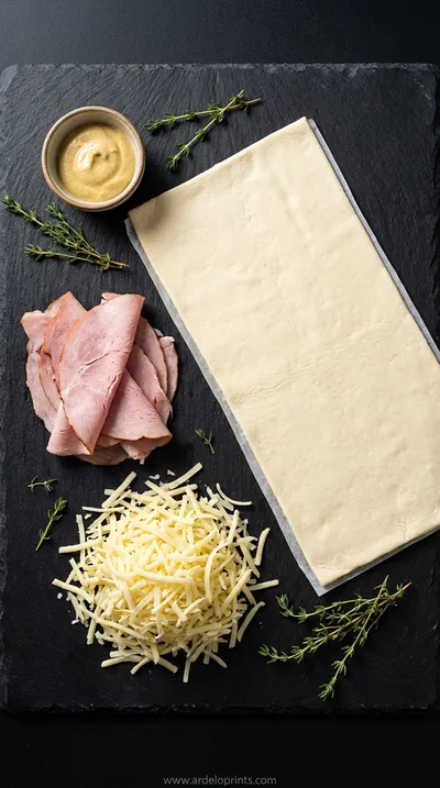 Ham and Cheese Pinwheels: Easy Appetizer Recipe - ingredients preparation