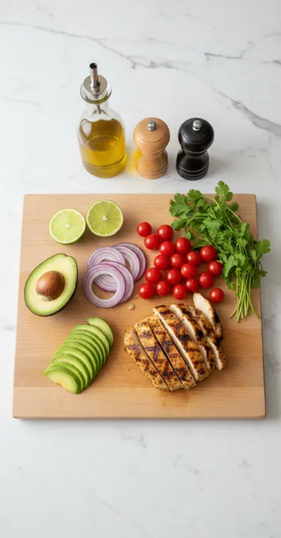 Healthy Avocado Chicken Salad - cooking process