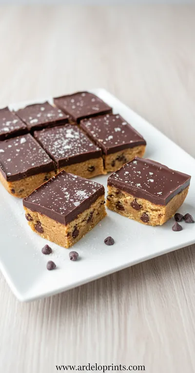 Healthy No Bake Cookie Dough Bars Recipe - ready to serve
