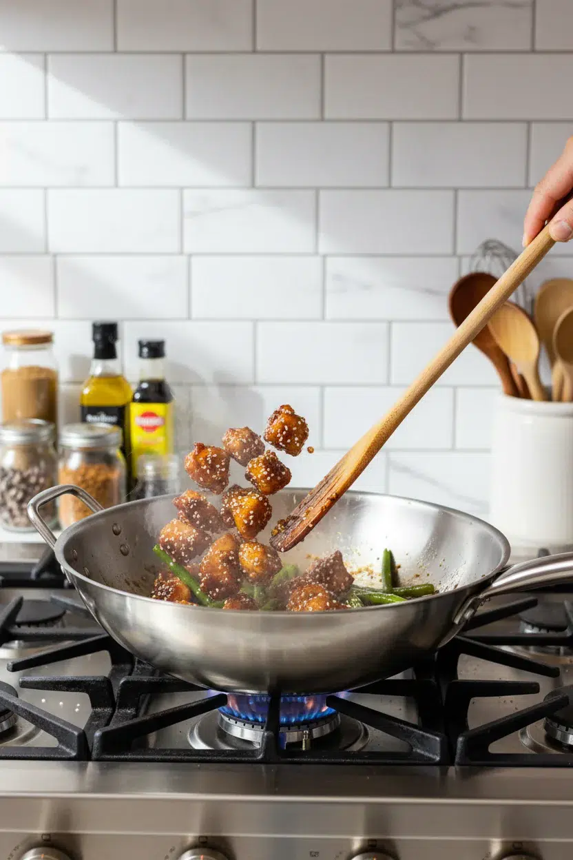Healthy Sesame Chicken: Easy & Delicious - cooking process