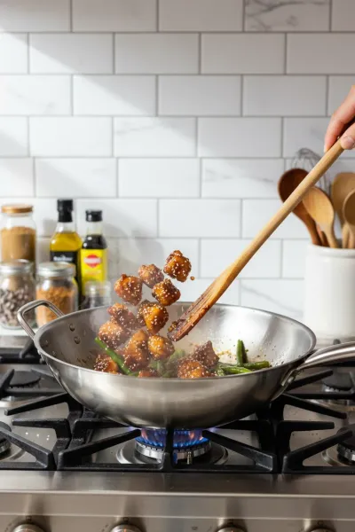 Healthy Sesame Chicken: Easy & Delicious - cooking process