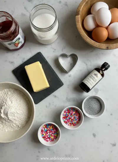 Heart Cookies Recipe for a Festive Occasion - ingredients preparation
