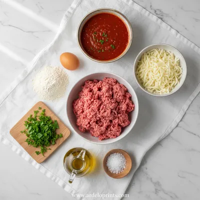 High Protein Beef Pizza Rolls - ingredients preparation