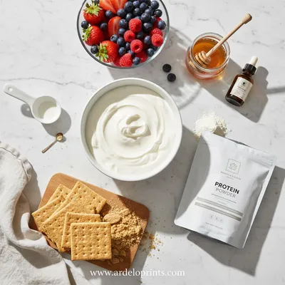 High Protein Cheesecake Jars Recipe - cooking process