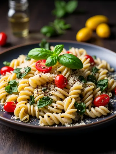 Easy High Protein Pasta Salad - cooking process