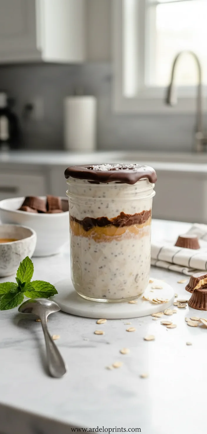High Protein Peanut Butter Chocolate Overnight Oats
