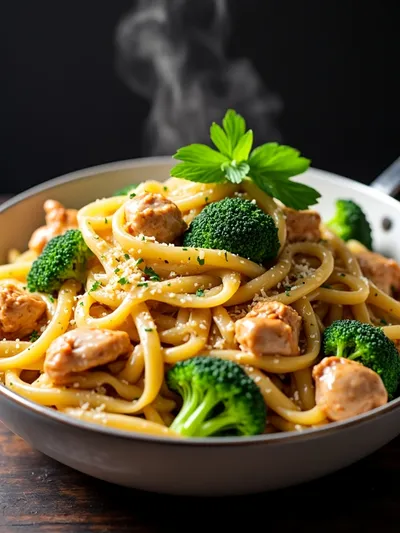High Protein Rotisserie Chicken Broccoli Pasta