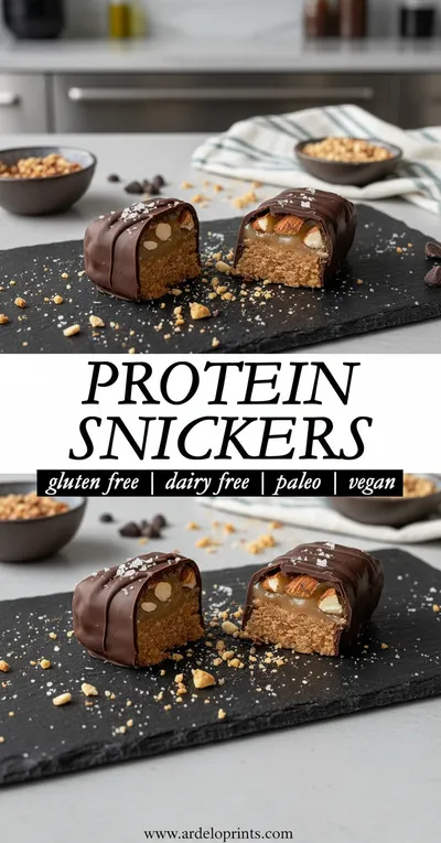 Homemade Protein Snickers Bars Recipe - ready to serve