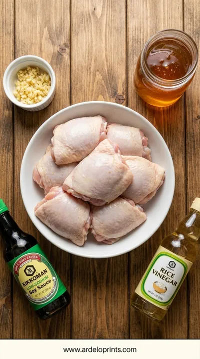 Crockpot Honey Garlic Chicken Thighs Recipe - ingredients preparation