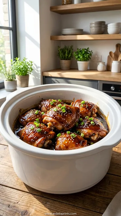 Crockpot Honey Garlic Chicken Thighs Recipe