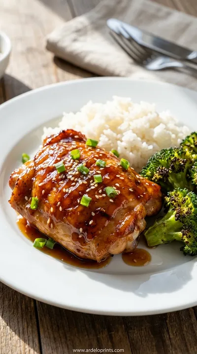 Crockpot Honey Garlic Chicken Thighs Recipe - ready to serve
