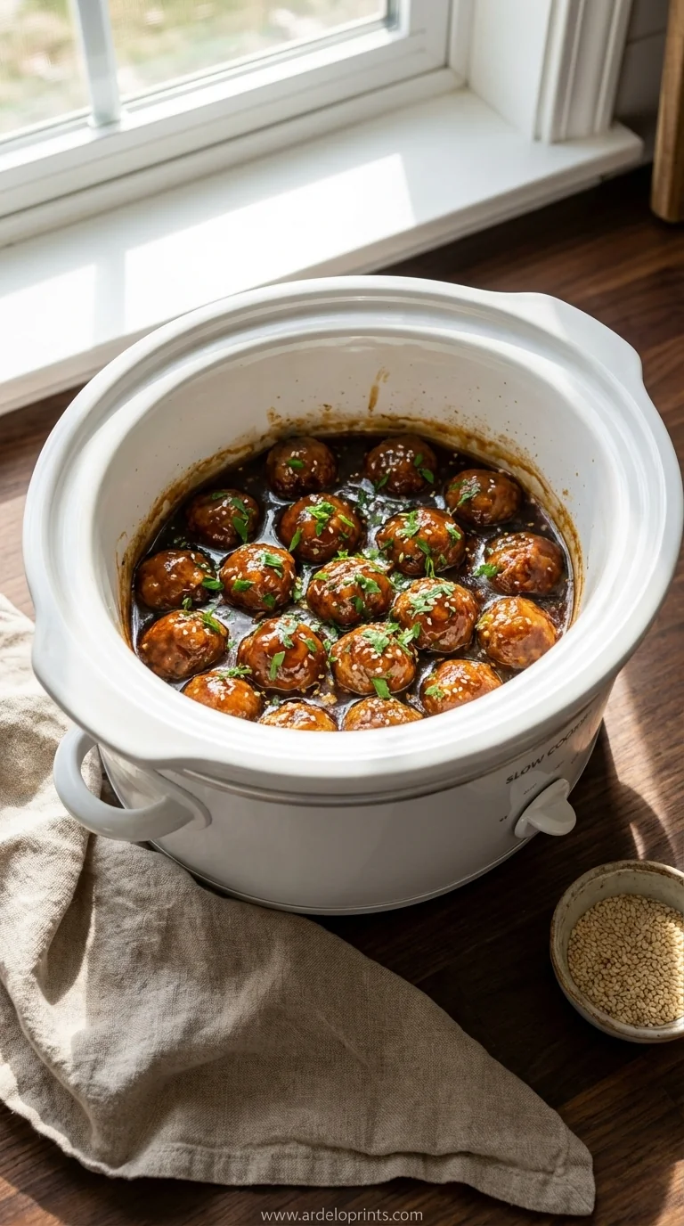 Slow Cooker Honey Garlic Meatballs: Irresistible Recipe - feature image