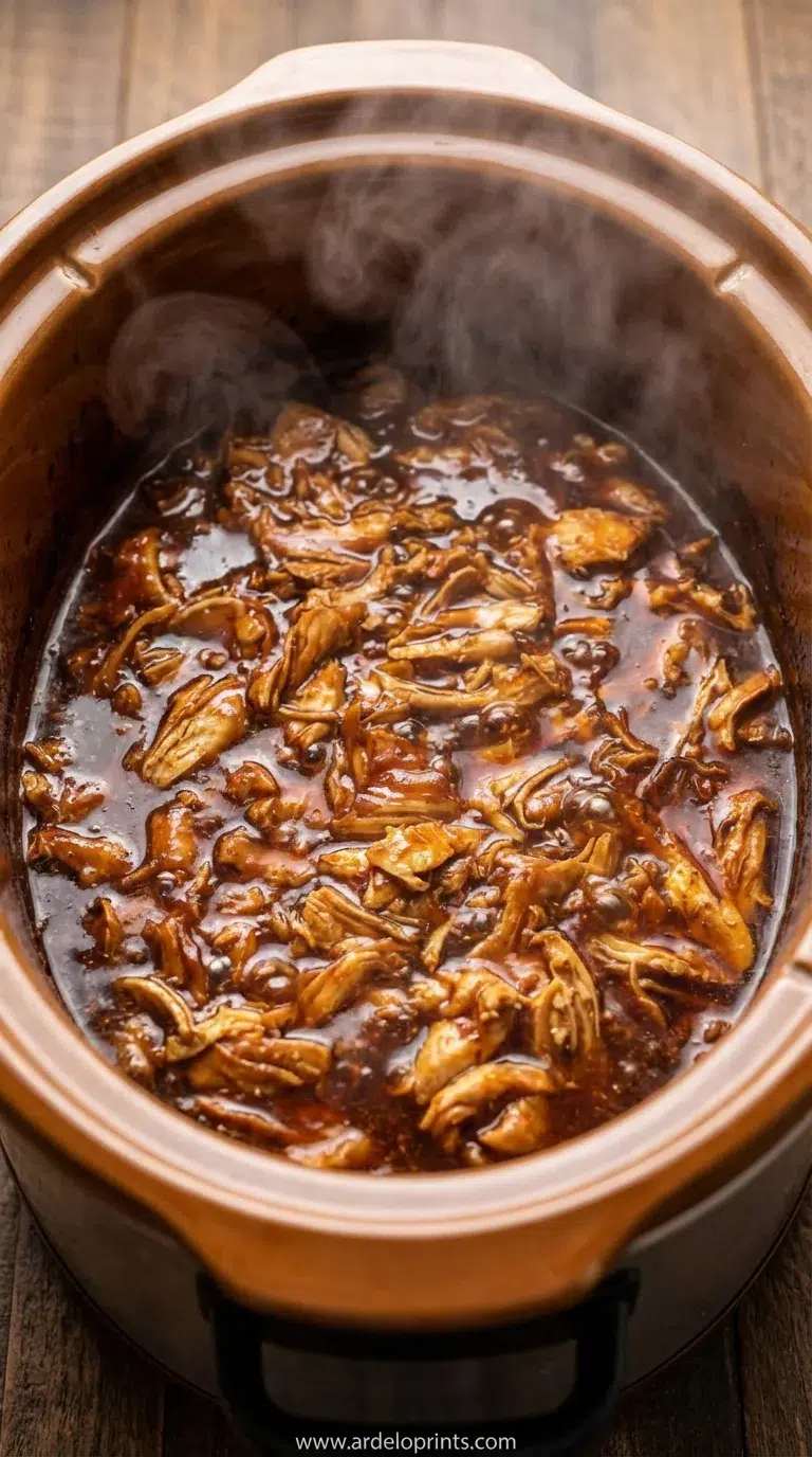 Honey Garlic Chicken Thighs Recipe: Slow Cooker - cooking process