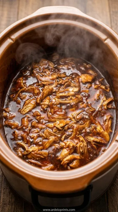 Honey Garlic Chicken Thighs Recipe: Slow Cooker - cooking process