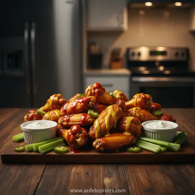 Hot Wing Board - Super Bowl Party Food Idea