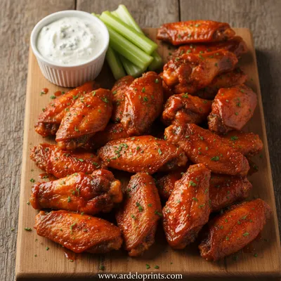 Hot Wing Board - Super Bowl Party Food Idea - ready to serve