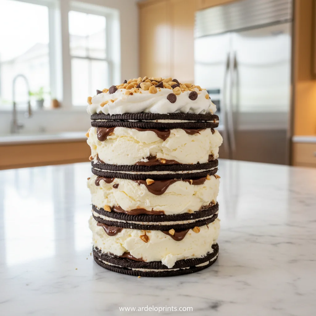 Ice Cream Sandwich Cake - feature image
