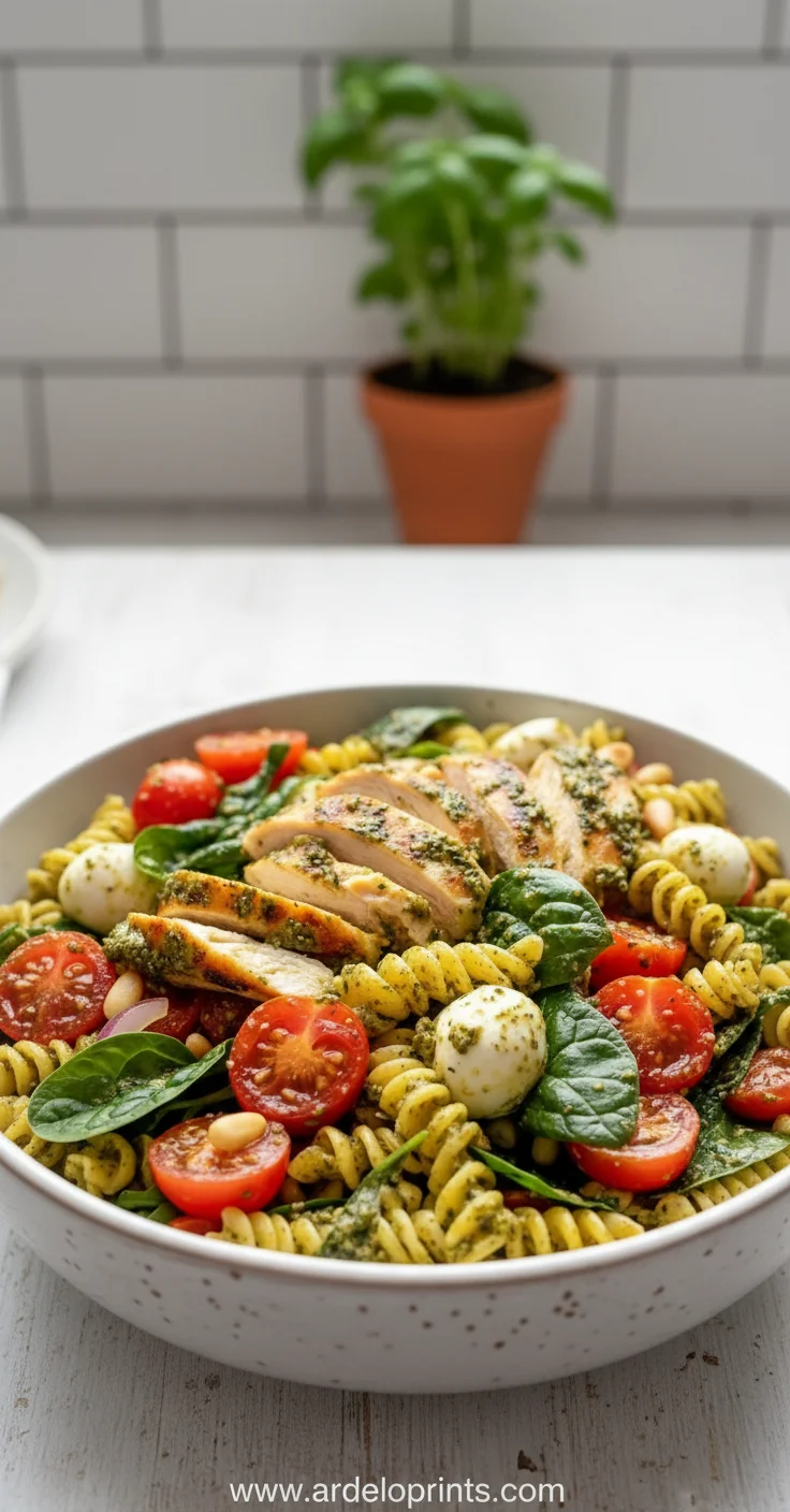 Chicken Pesto Pasta Salad: Easy & Fresh - feature image