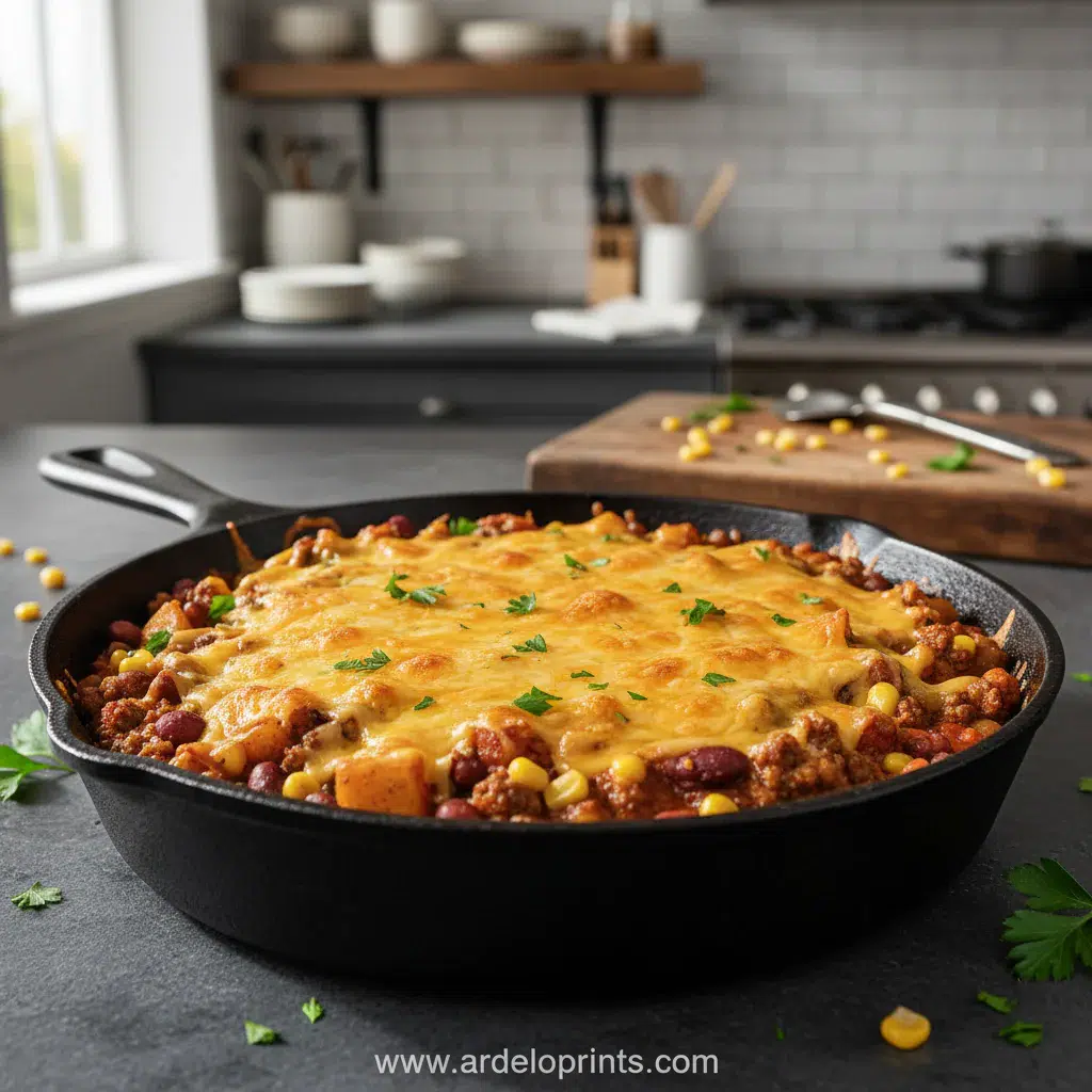 Slow Cooker Cowboy Casserole - feature image