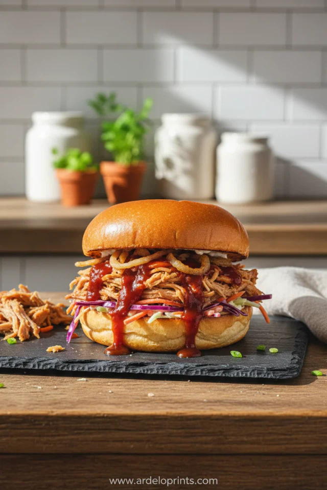 Easy Summer Slow Cooker BBQ Pulled Chicken