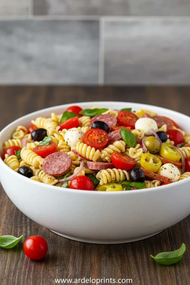 Easy Italian Antipasto Pasta Salad Recipe
