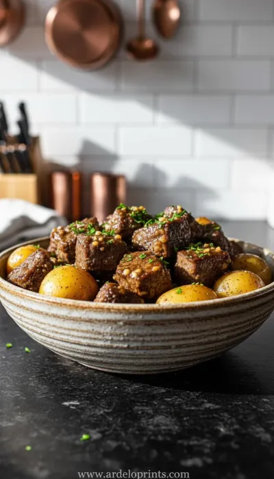 Crockpot Garlic Butter Steak Bites: Easy Recipe