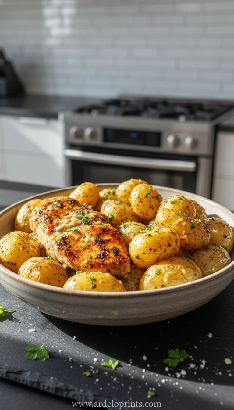Garlic Chicken & Potatoes: Easy Crockpot Recipe - feature image