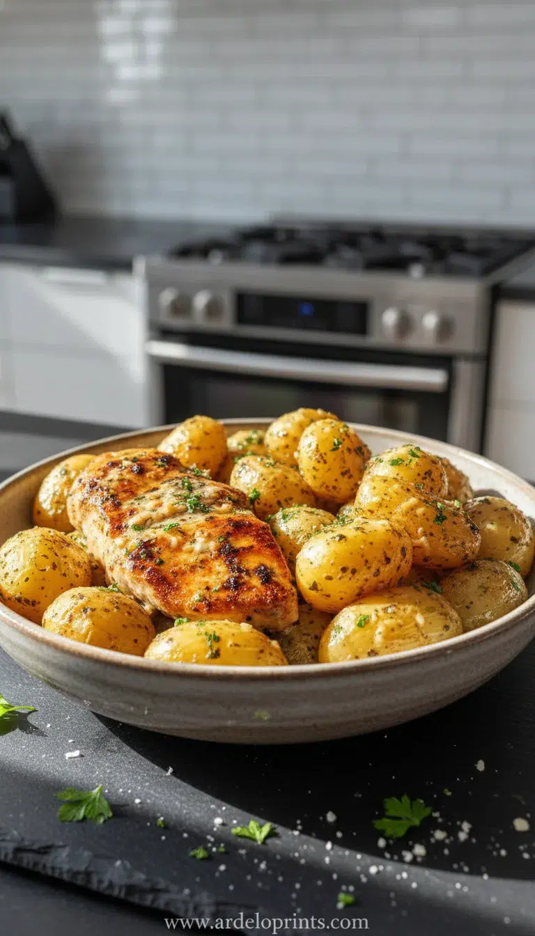 Garlic Chicken & Potatoes: Easy Crockpot Recipe - feature image