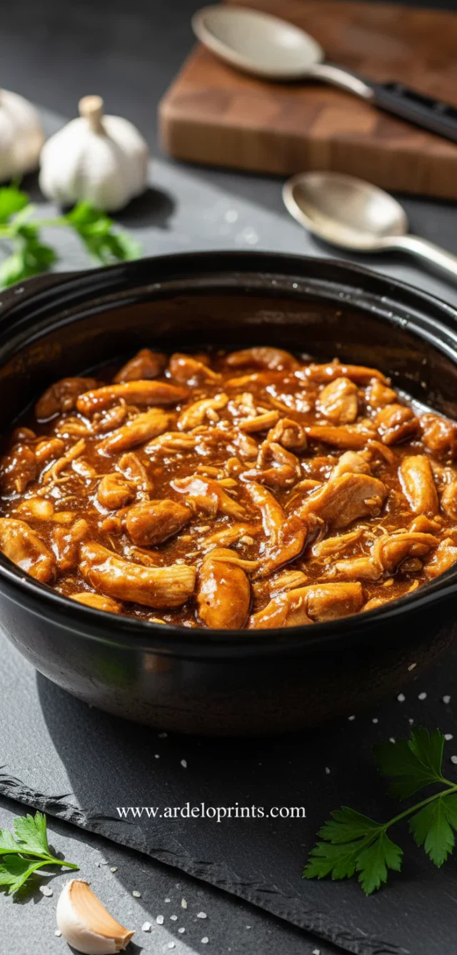 Slow Cooker Honey Garlic Chicken Recipe