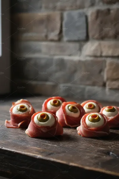 Snack Eyeballs Halloween Featuring Jerked Beef
