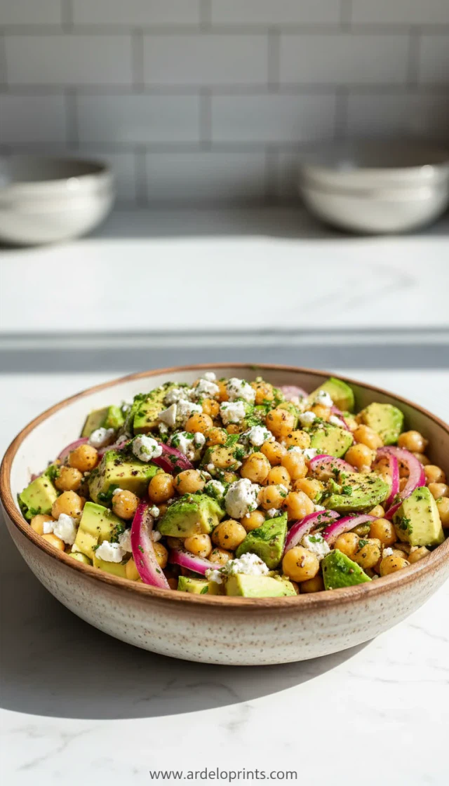 Chickpea Feta Avocado Salad Recipe