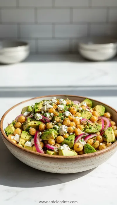 Chickpea Feta Avocado Salad Recipe