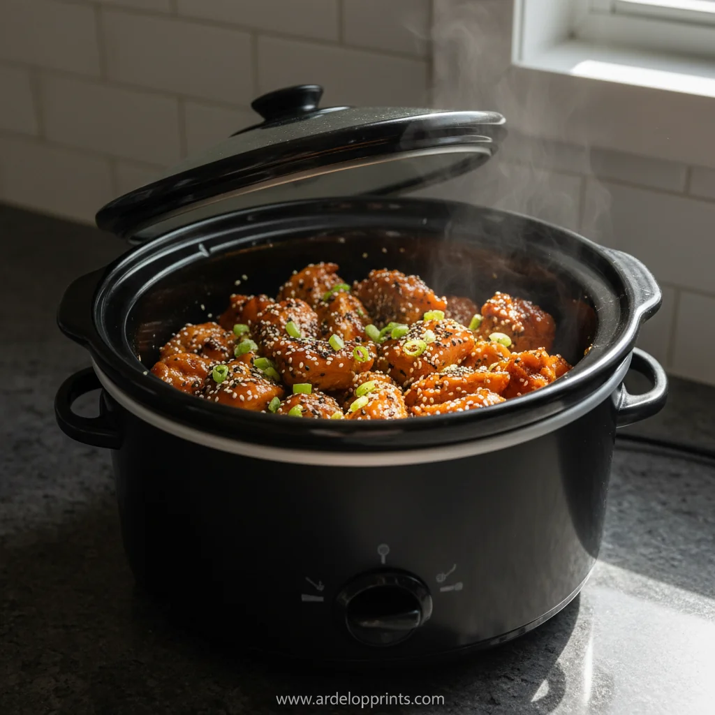 Slow Cooker Sweet Chili Chicken Recipe - feature image