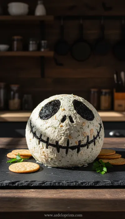 Skellington Cheese Ball Appetizer Recipe