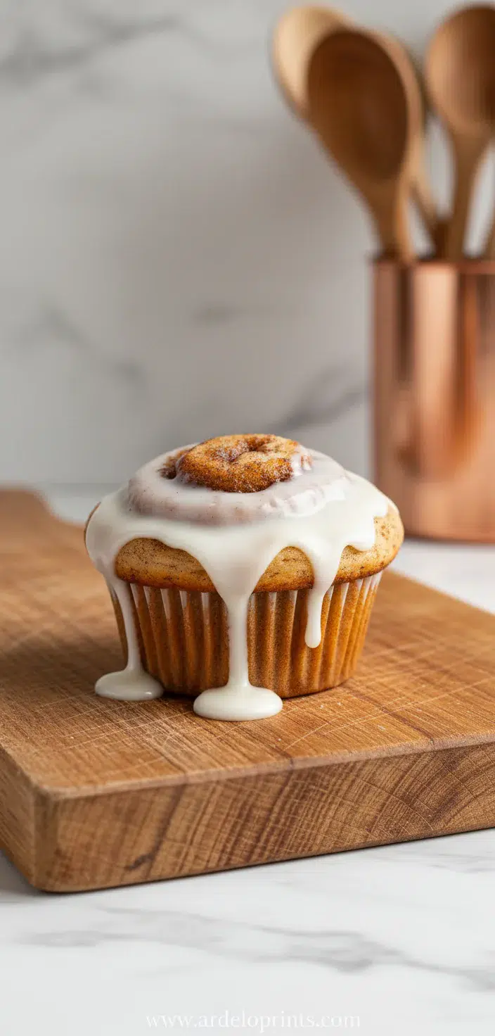 Cinnamon Roll Protein Muffins Recipe - feature image