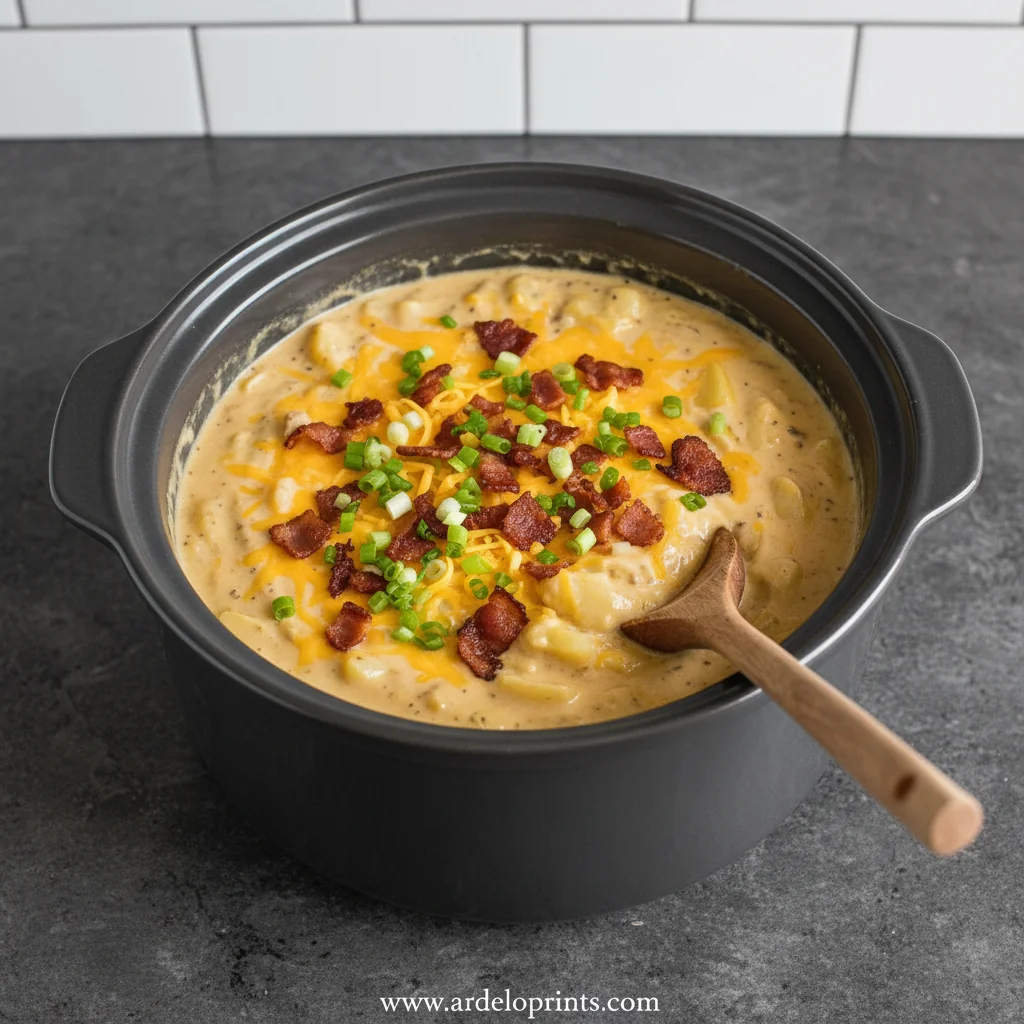 Crock Pot Crack Potato Soup - feature image