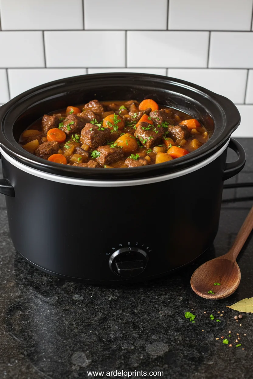 Hearty Slow Cooker Beef and Vegetable Stew - feature image